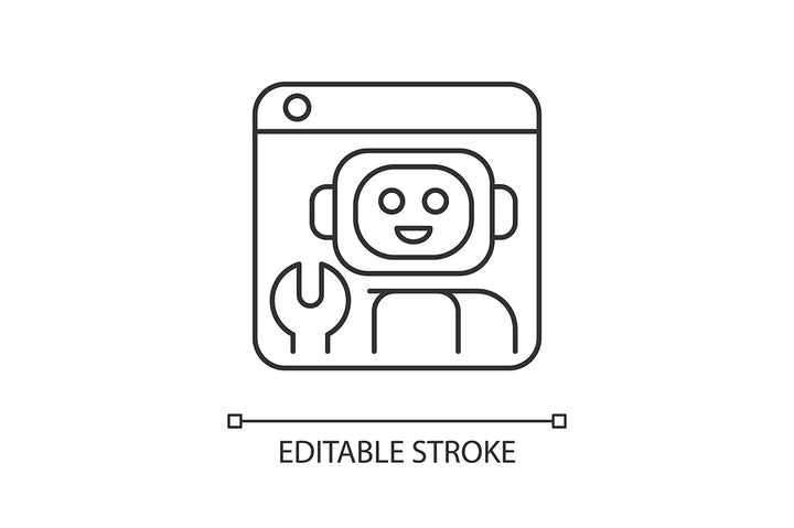 Online platforms linear icons set for dark and light mode