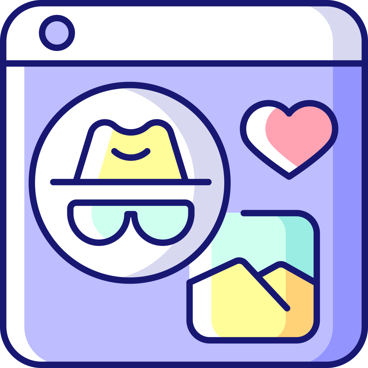 Online platforms RGB color icons set