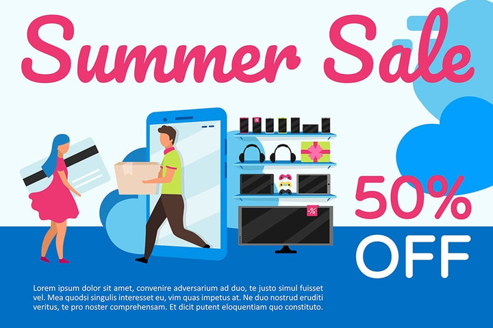 Online store sale brochure template