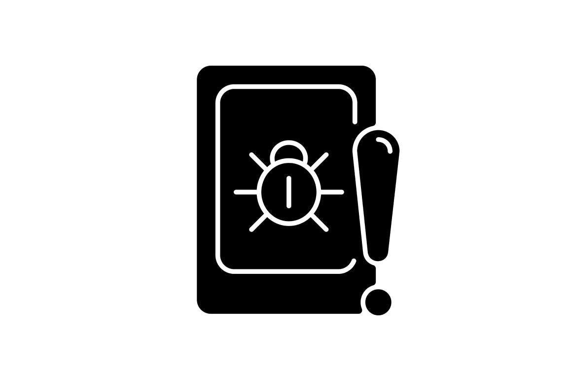 Online surveillance and censorship black glyph icons set on white space