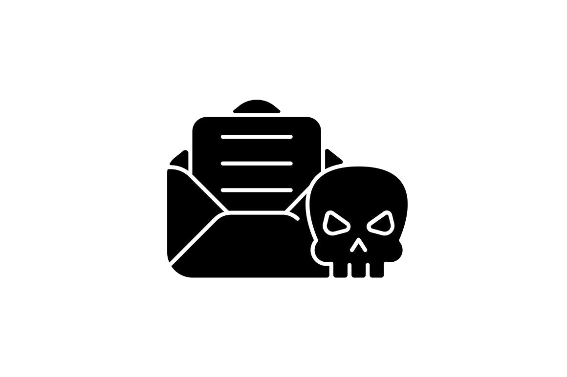Online surveillance and censorship black glyph icons set on white space