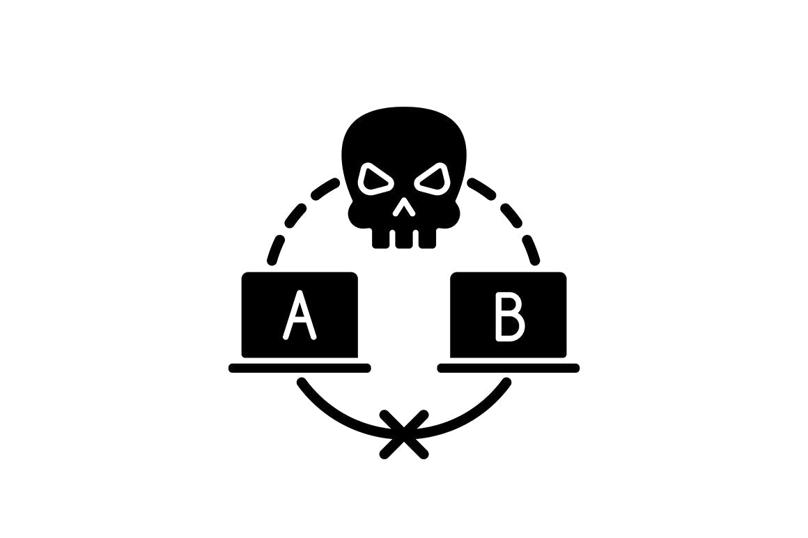 Online surveillance and censorship black glyph icons set on white space