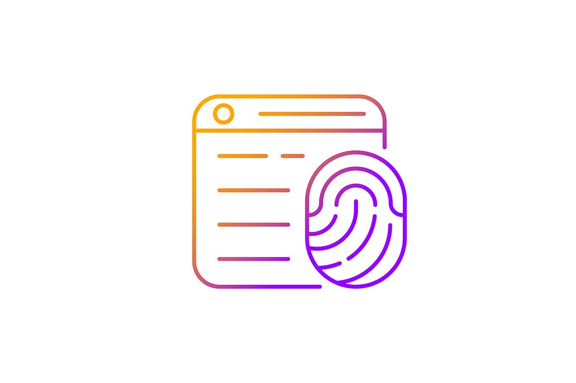 Online surveillance and censorship gradient linear vector icons set