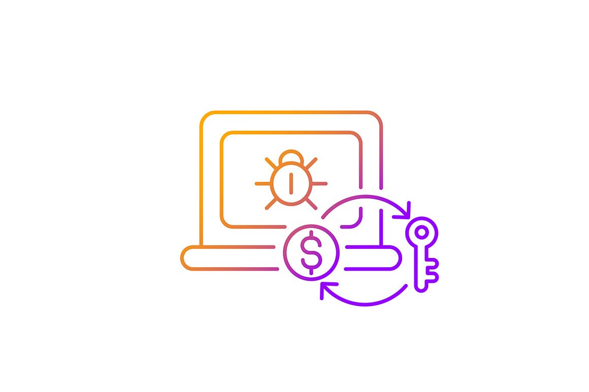 Online surveillance and censorship gradient linear vector icons set