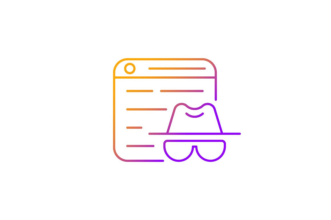 Online surveillance and censorship gradient linear vector icons set