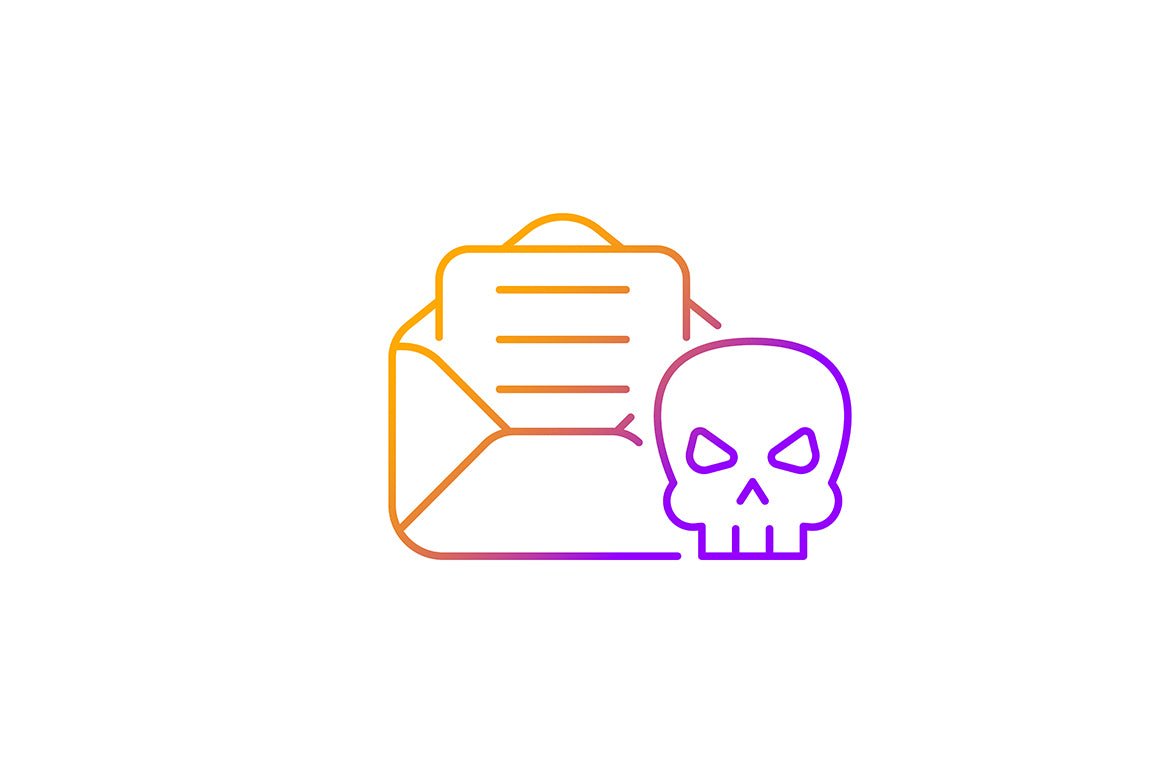Online surveillance and censorship gradient linear vector icons set
