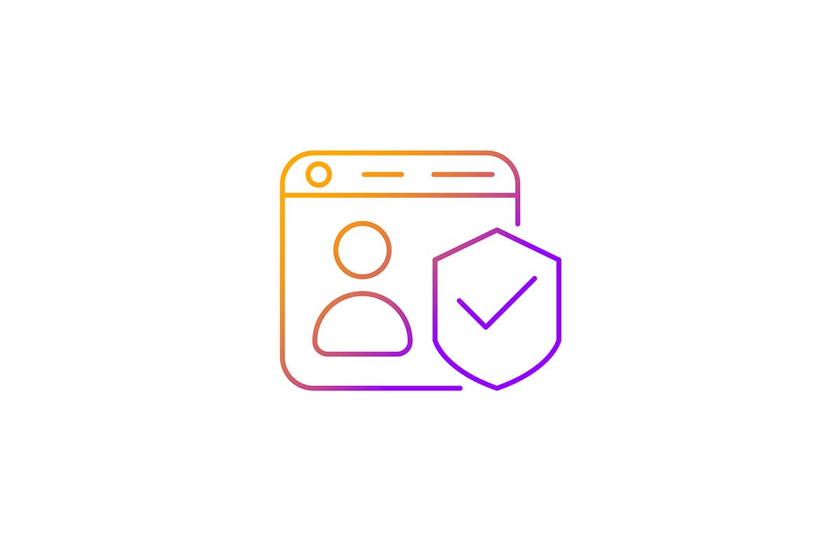 Online surveillance and censorship gradient linear vector icons set