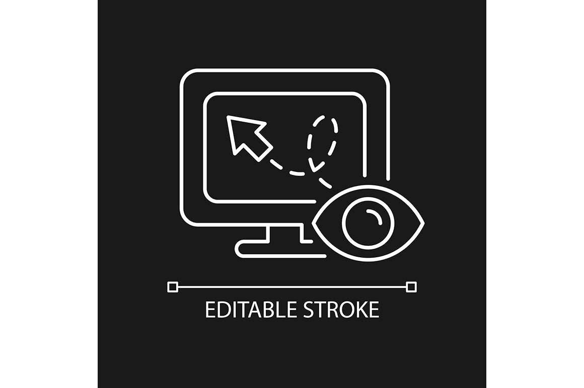 Online surveillance and censorship linear icons set for dark and light mode. Editable Stroke