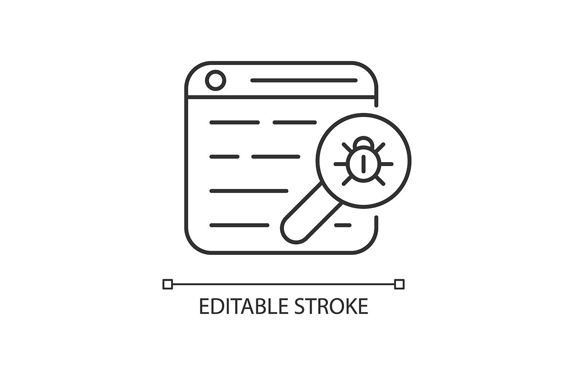Online surveillance and censorship linear icons set for dark and light mode. Editable Stroke