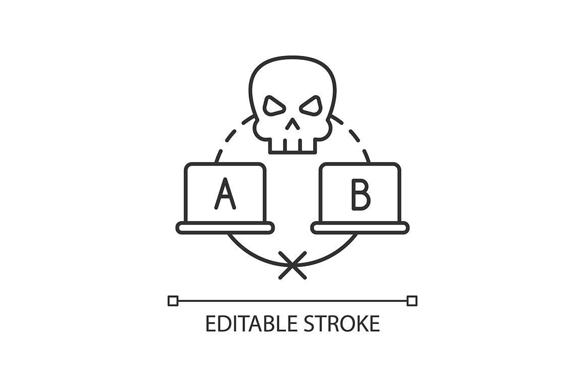 Online surveillance and censorship linear icons set for dark and light mode. Editable Stroke