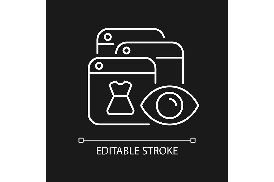 Online surveillance and censorship linear icons set for dark and light mode. Editable Stroke