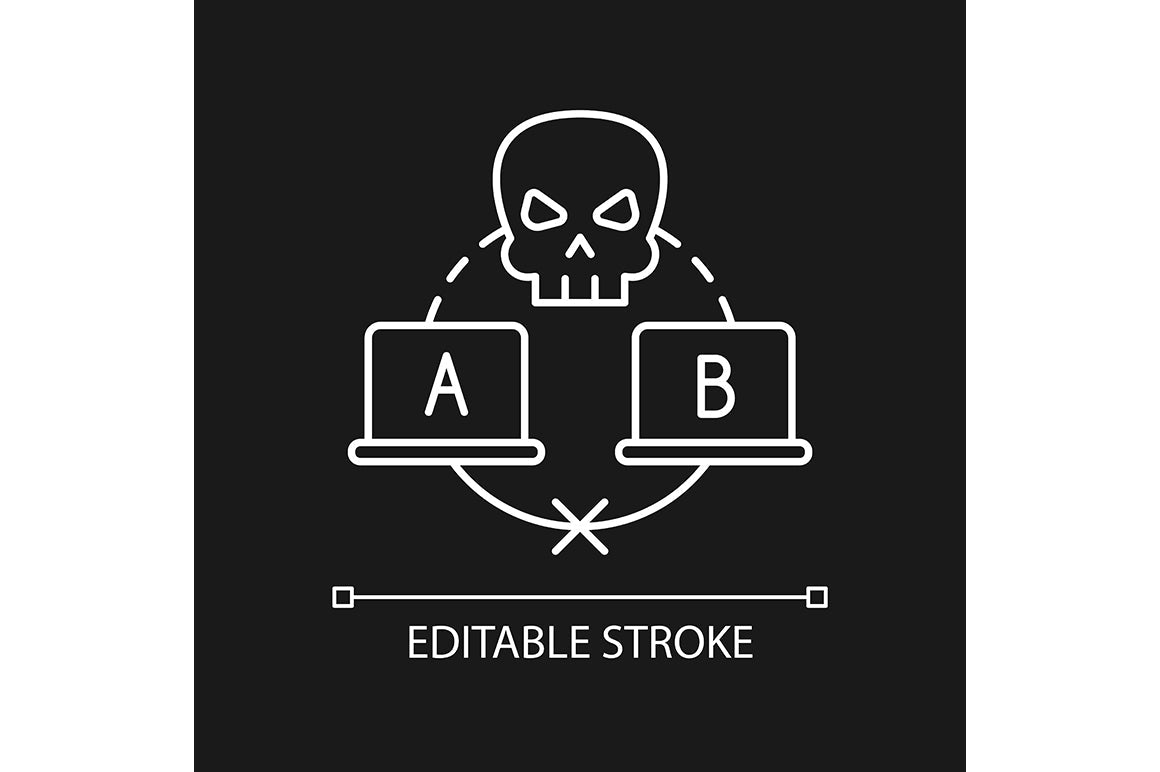 Online surveillance and censorship linear icons set for dark and light mode. Editable Stroke