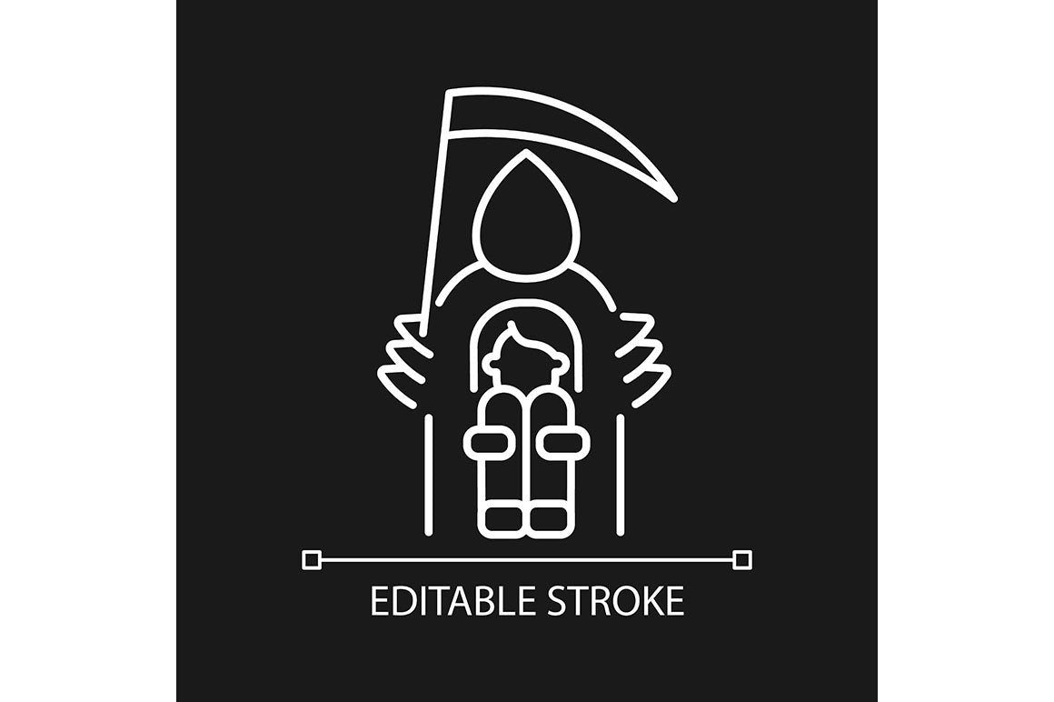 Panic disorder linear icons set for dark and light mode