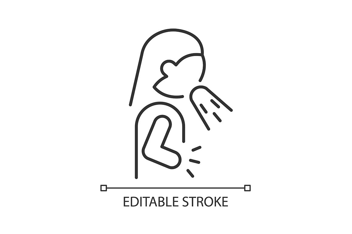Panic disorder linear icons set for dark and light mode