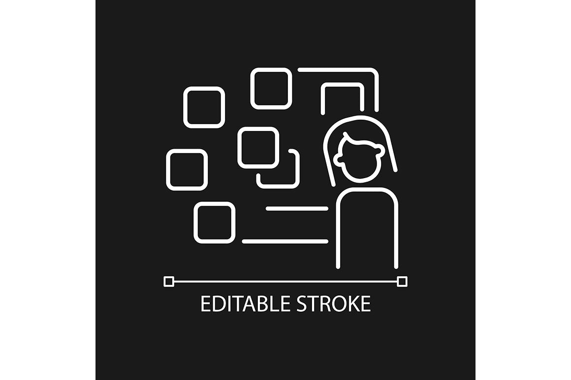 Panic disorder linear icons set for dark and light mode