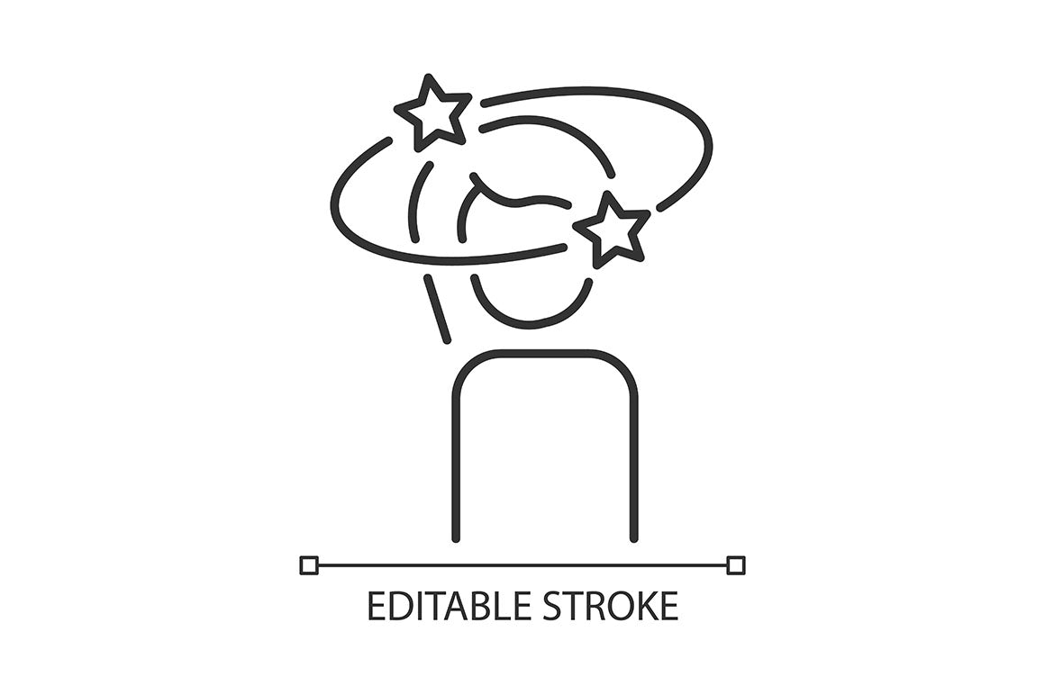 Panic disorder linear icons set for dark and light mode