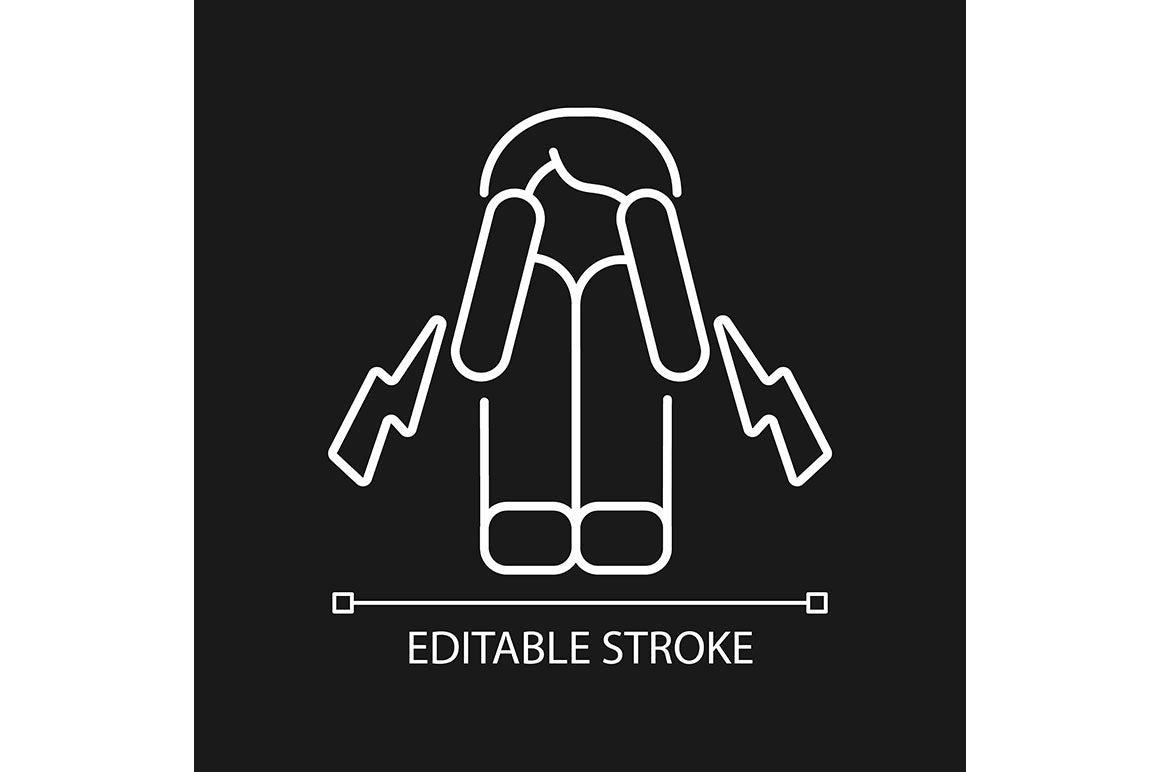 Panic disorder linear icons set for dark and light mode