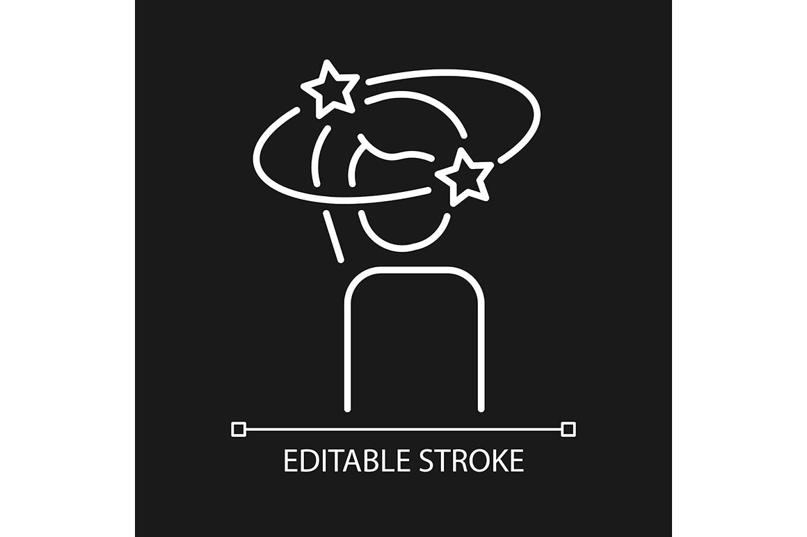 Panic disorder linear icons set for dark and light mode
