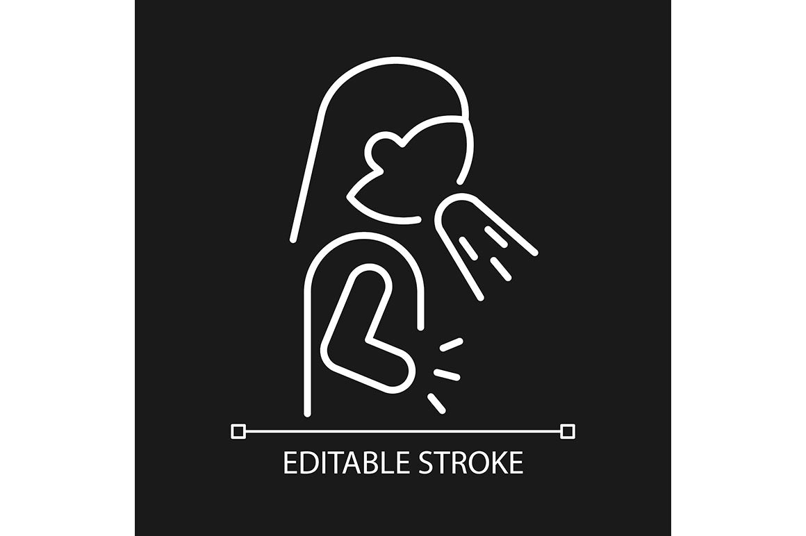 Panic disorder linear icons set for dark and light mode