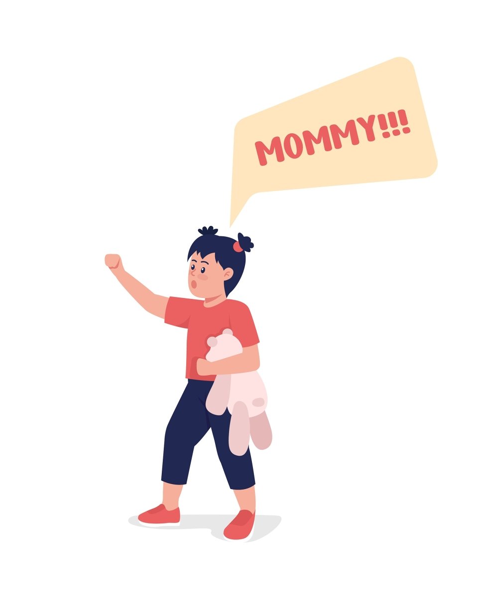 Parents and children flat color vector illustrations