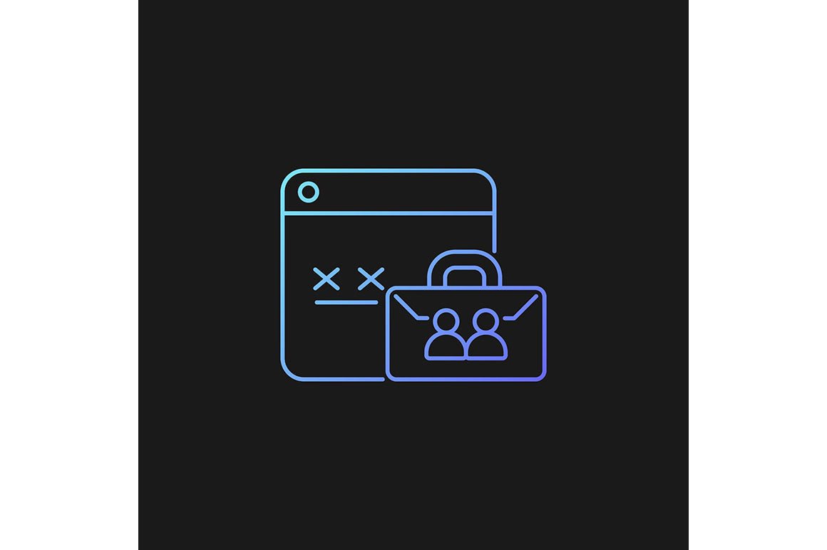 Password management gradient icons set for dark and light mode