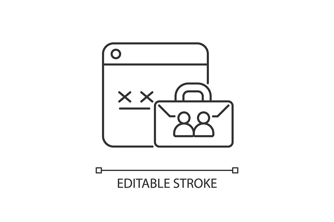 Password management linear icons set for dark and light mode