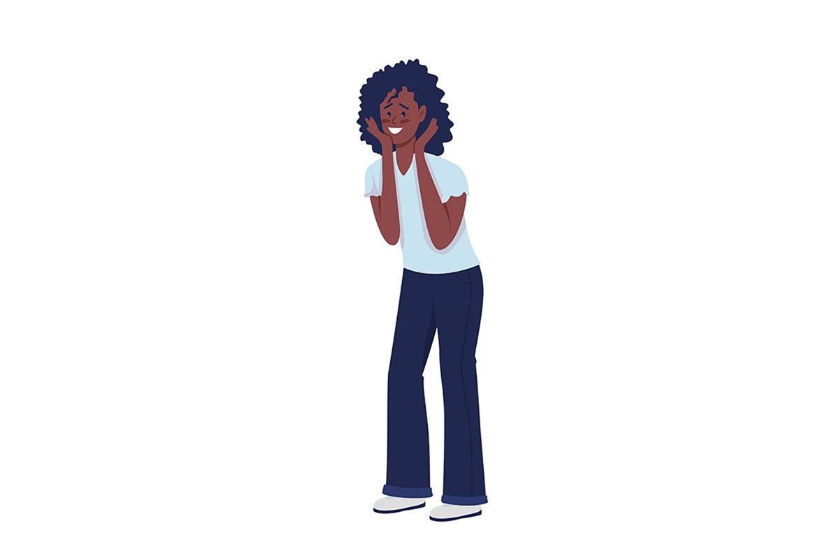 People in different poses color vector character set