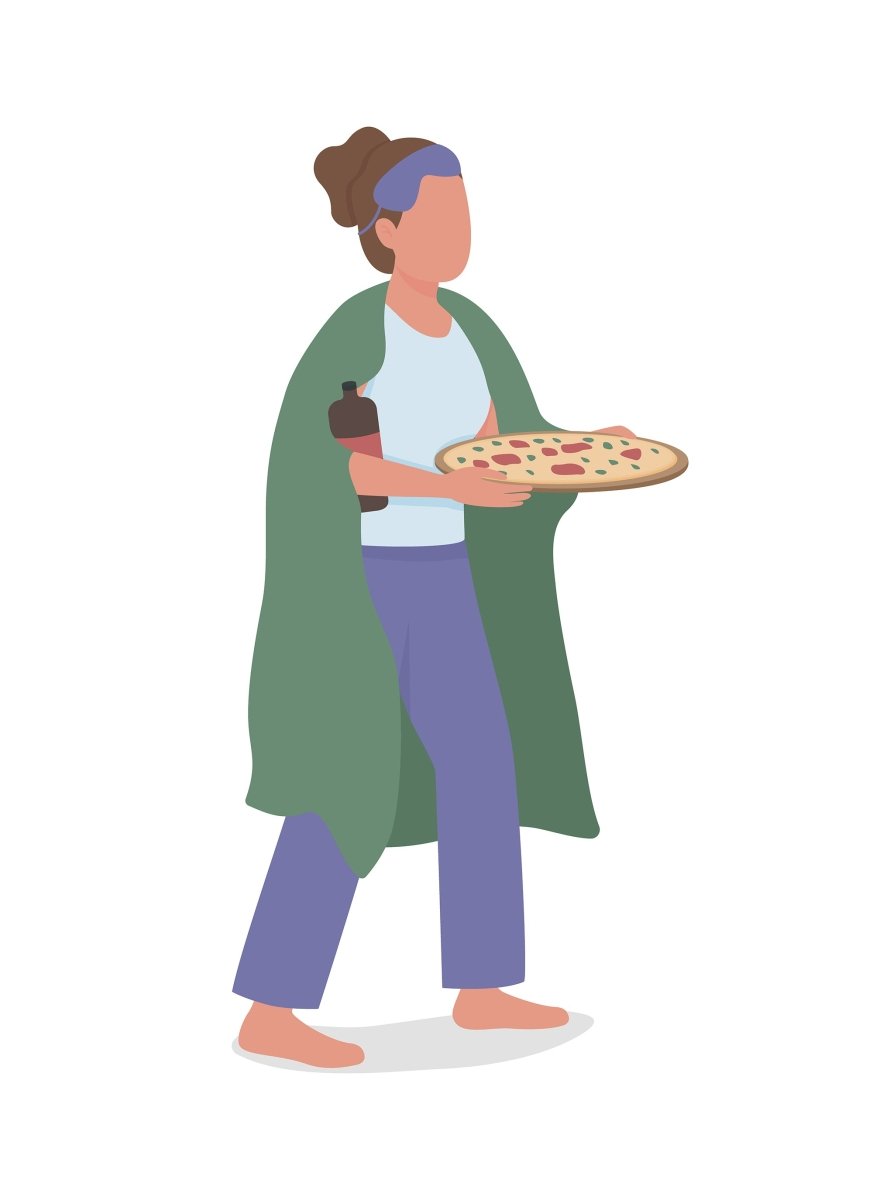 People with bad habits flat color vector faceless, detailed character set