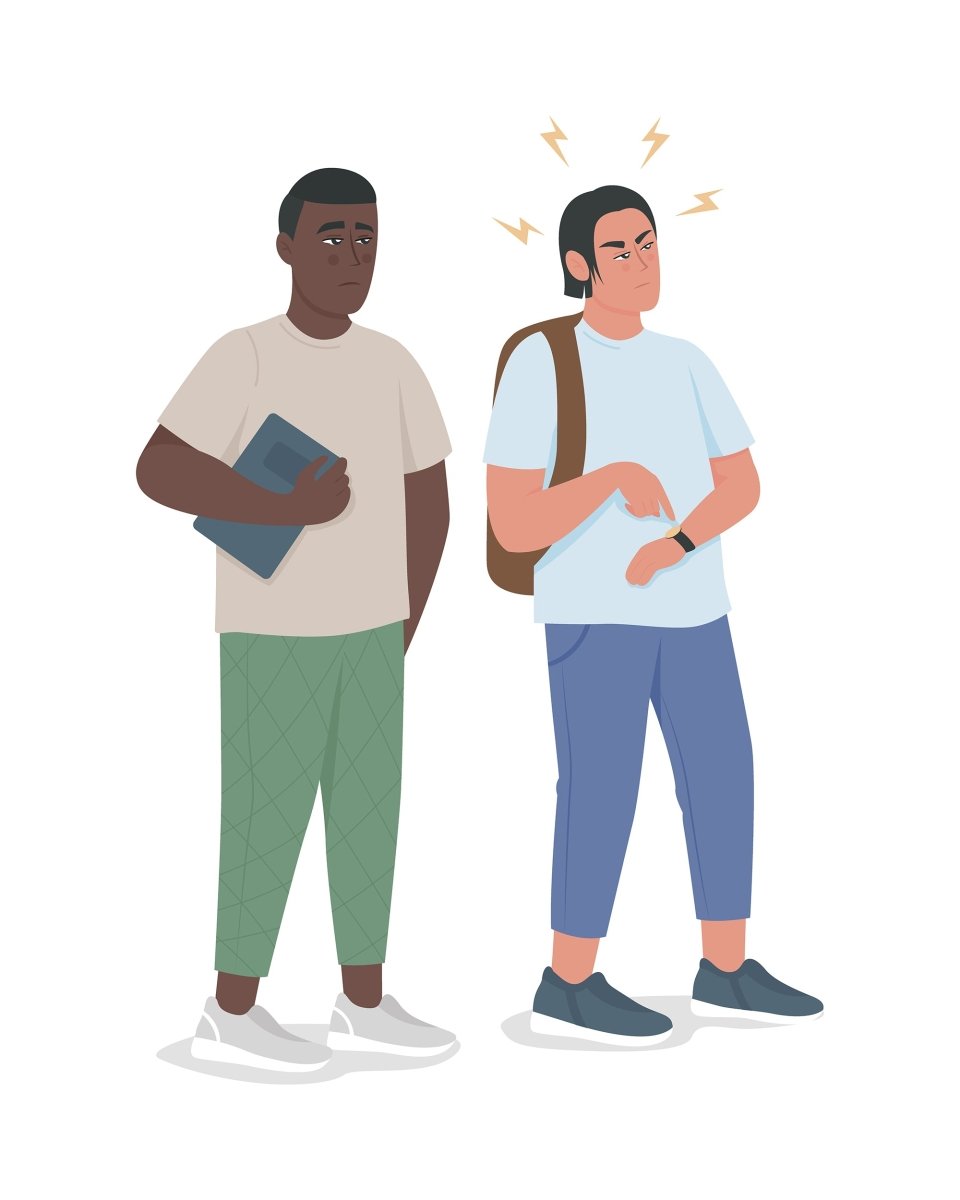People with bad habits flat color vector faceless, detailed character set