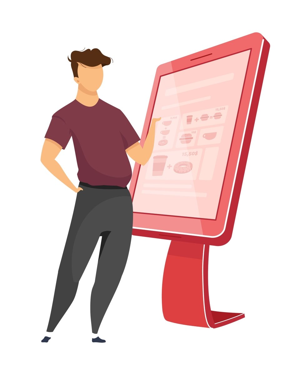 People with terminal service vector character bundle