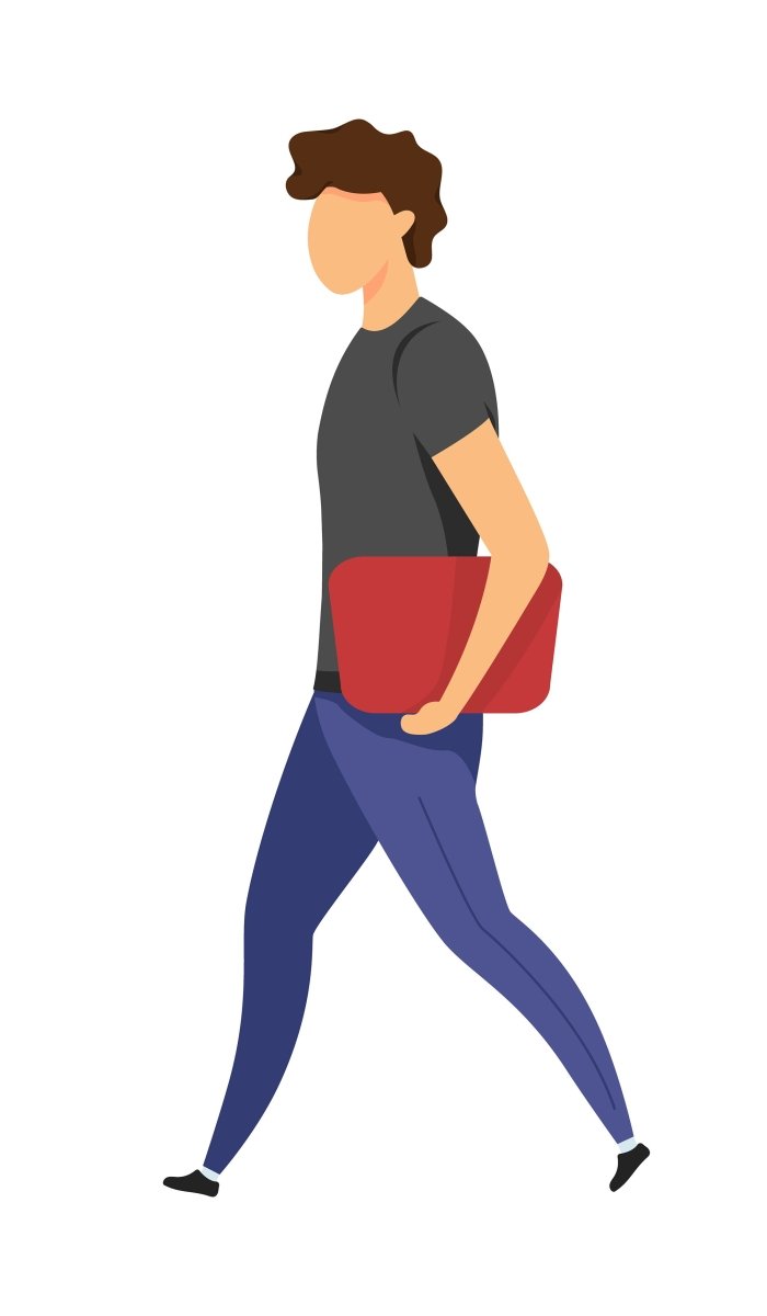 People with terminal service vector character bundle