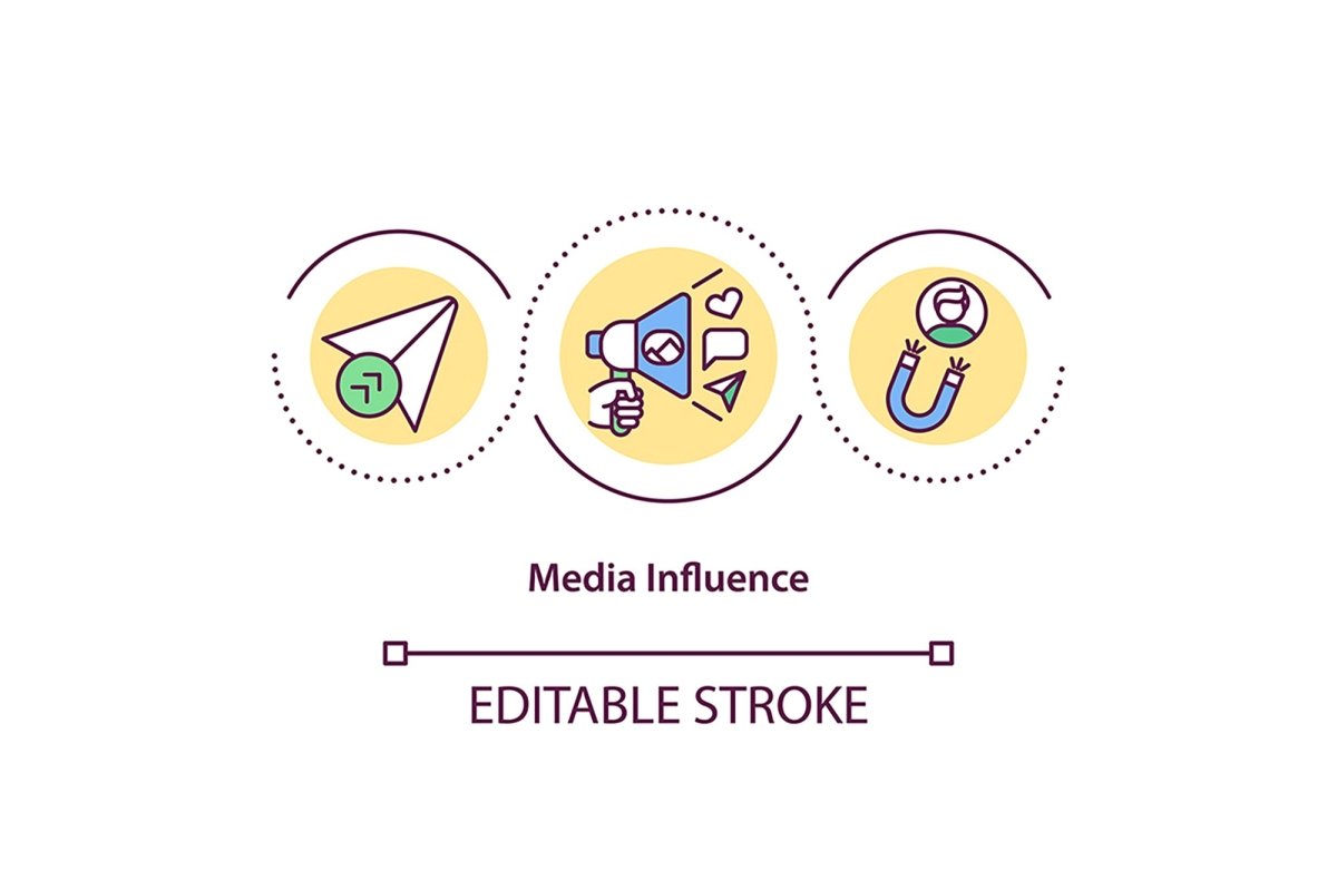 Personal brand concept icon set
