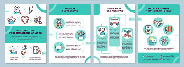 Personal branding brochure template set