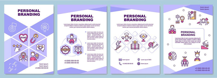 Personal branding brochure template set