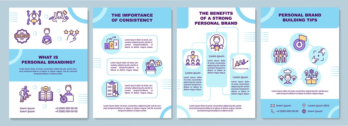 Personal branding brochure template set