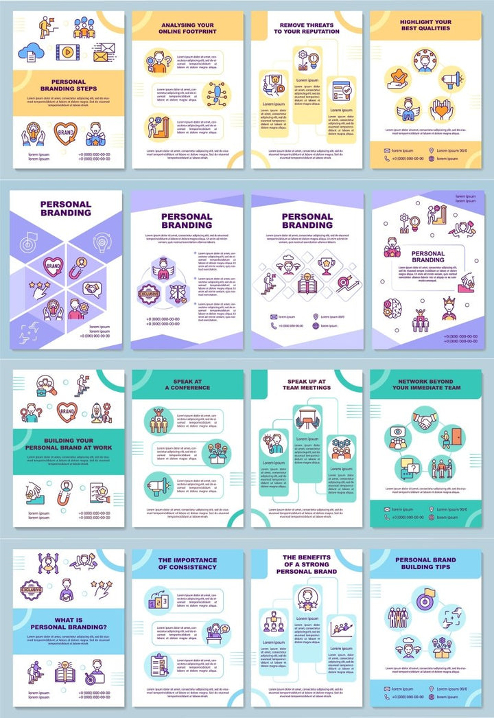 Personal branding brochure template set