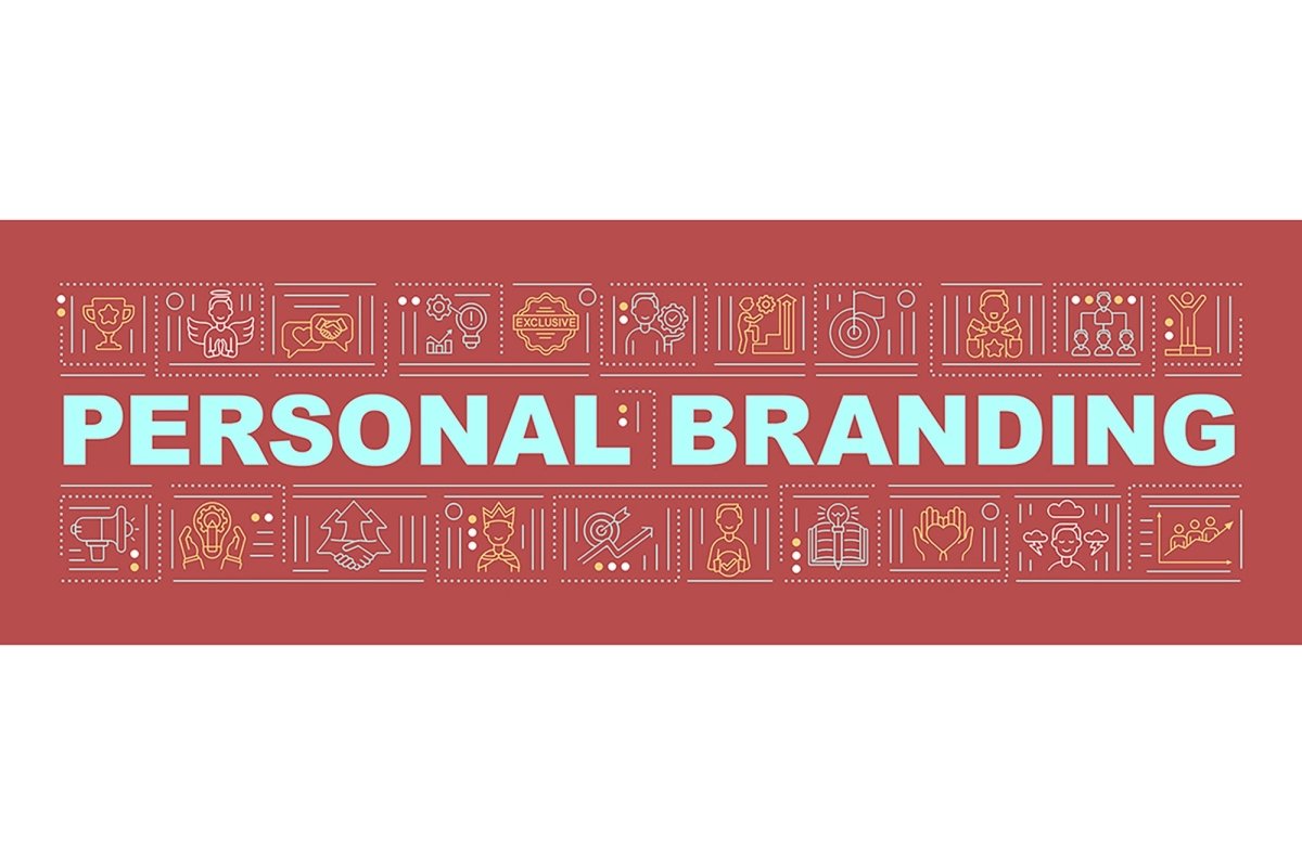 Personal branding word concepts banner set