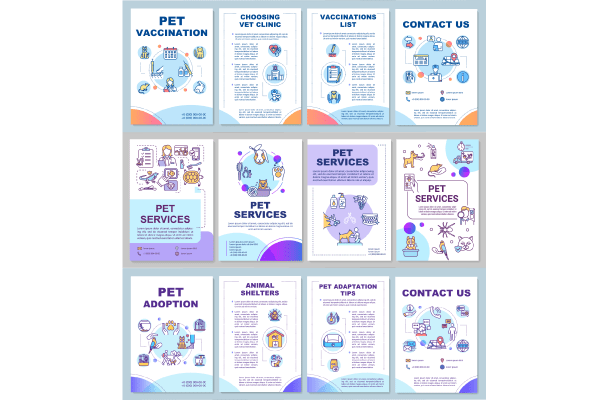 Pet Service Brochure Templates Bundle