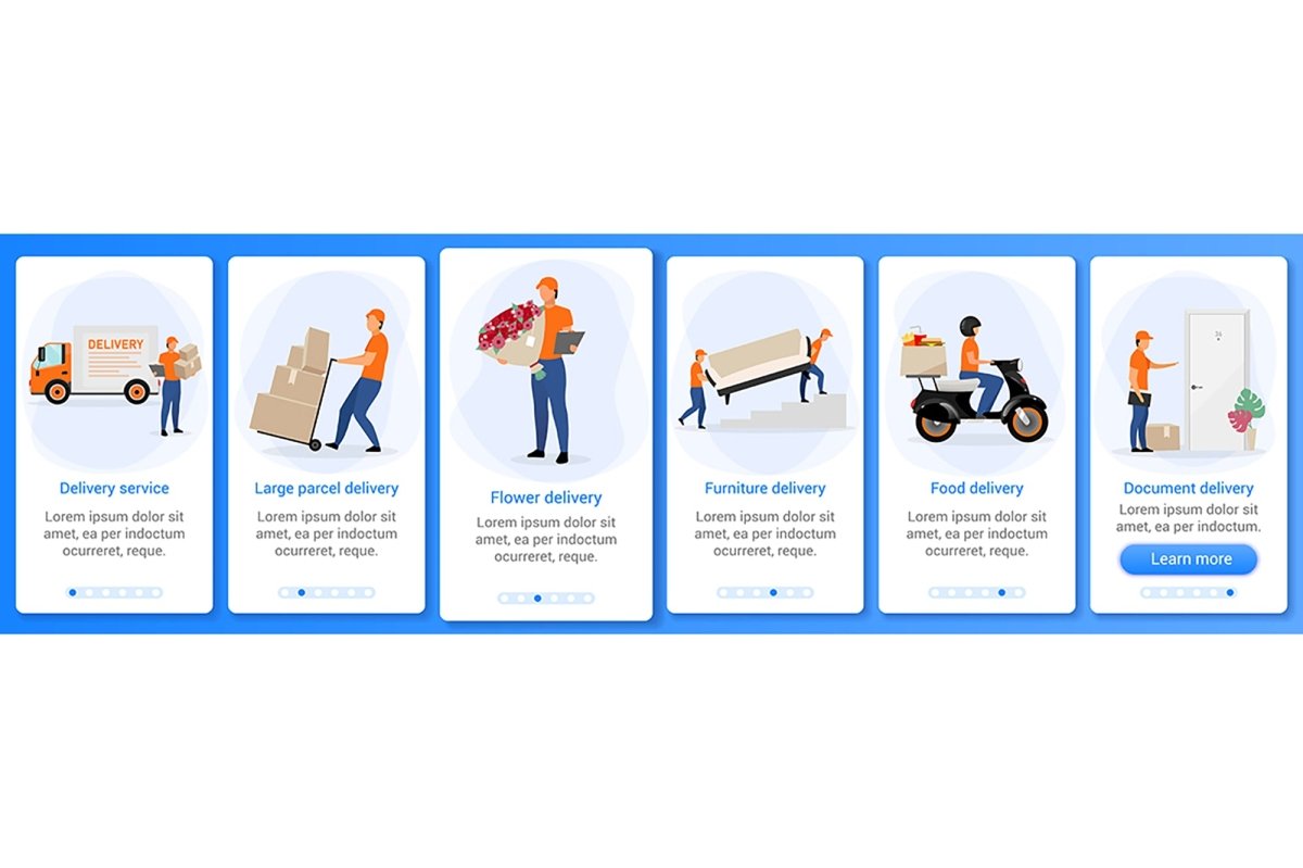 Popular topics onboarding mobile app screen vector template
