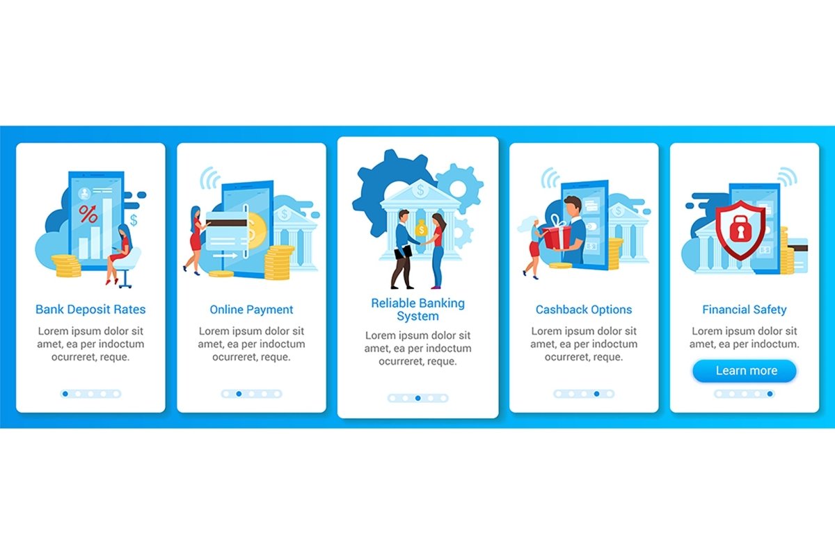Popular topics onboarding mobile app screen vector template