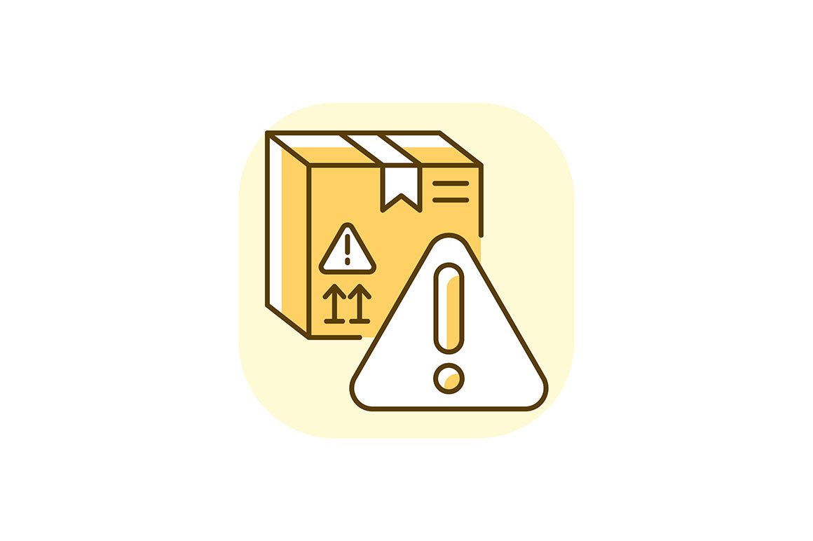 Postal services yellow RGB color icons set