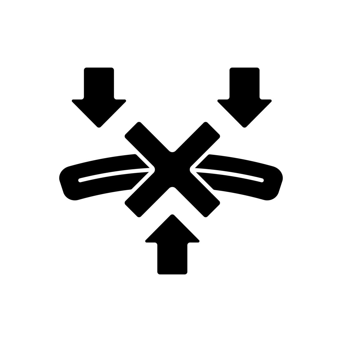 Power bank usage black glyph manual label icons set on white space