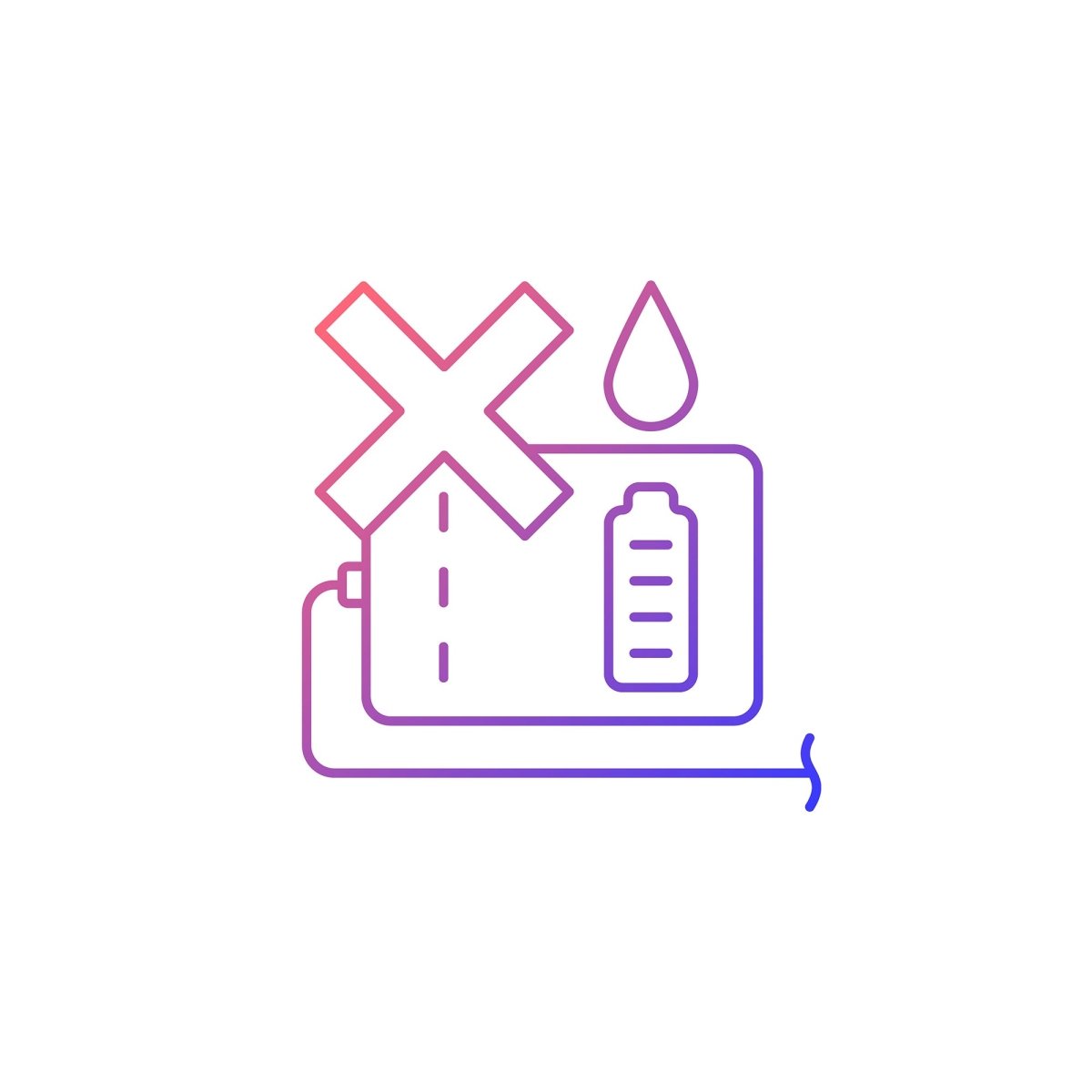 Power bank usage gradient linear vector manual label icons set