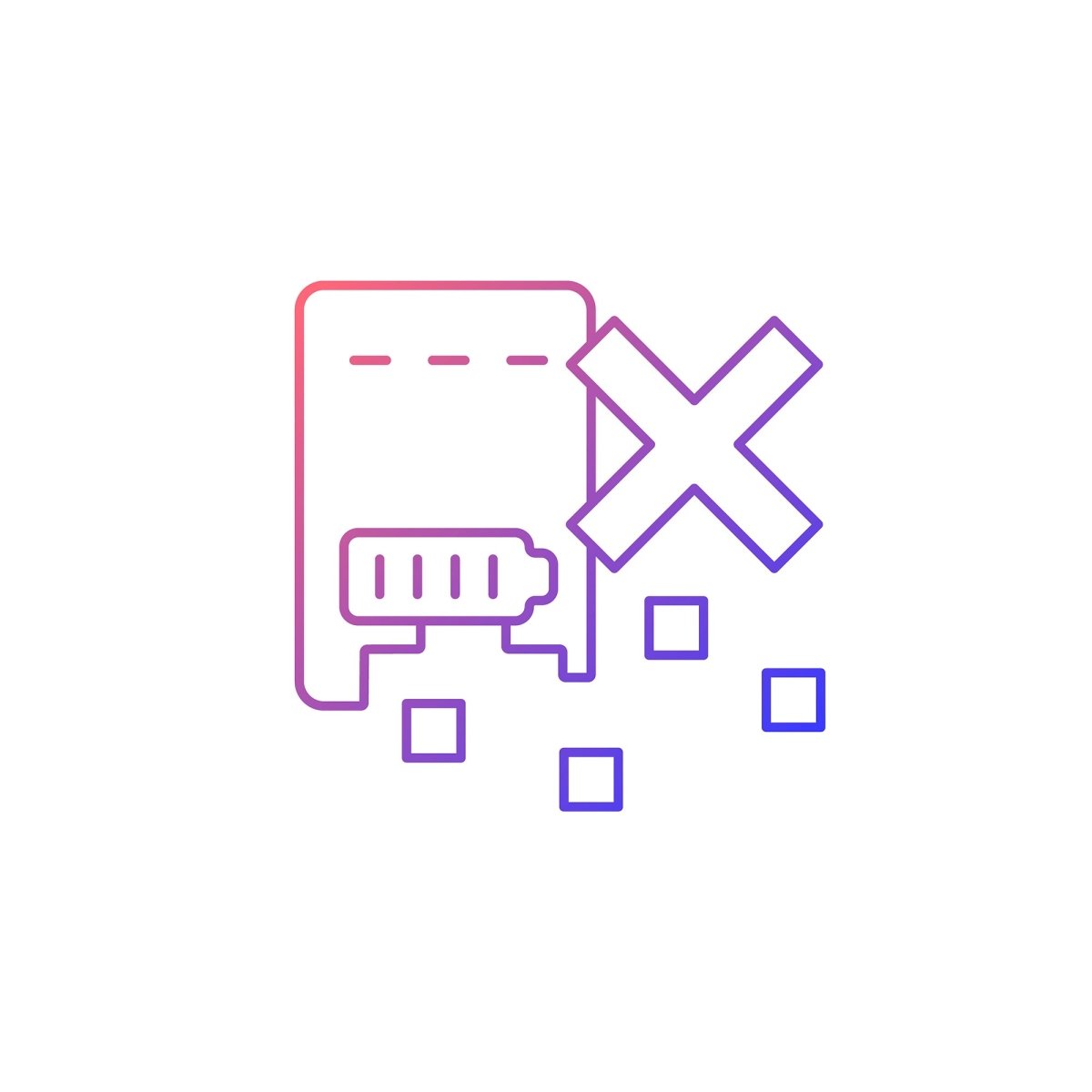 Power bank usage gradient linear vector manual label icons set