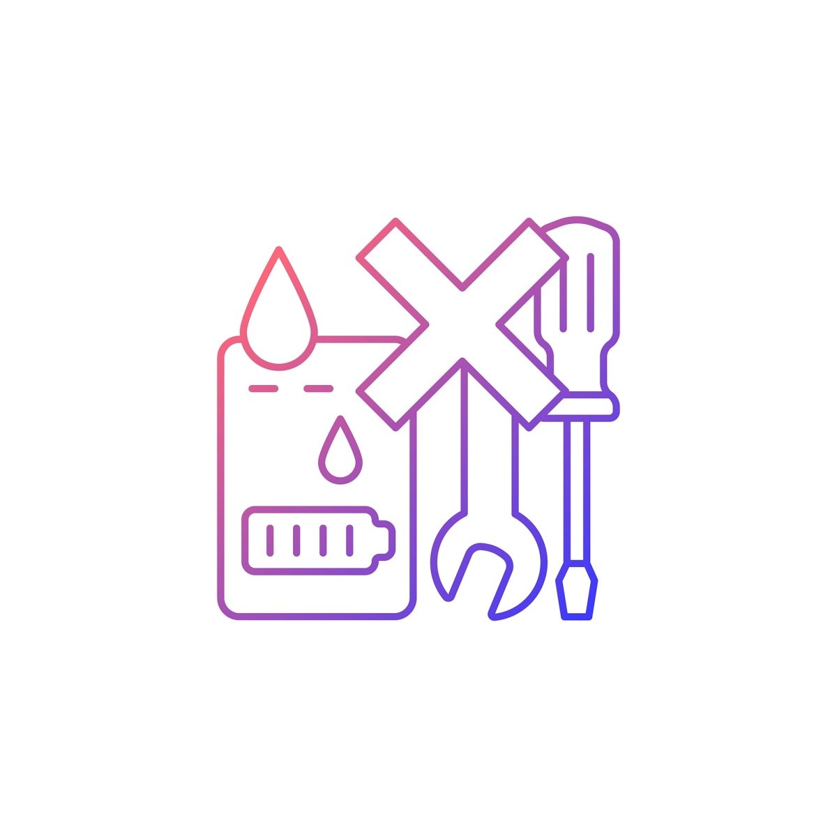 Power bank usage gradient linear vector manual label icons set