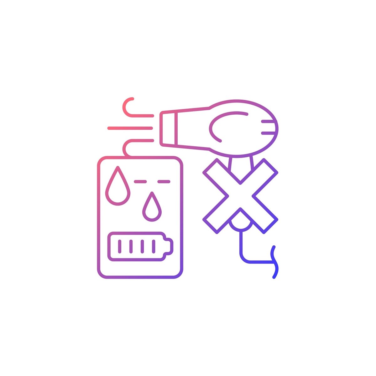 Power bank usage gradient linear vector manual label icons set