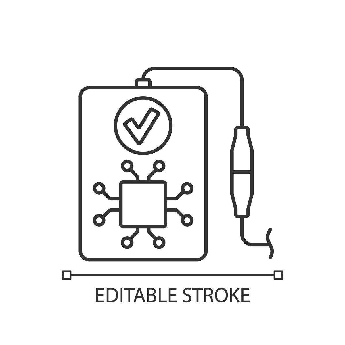 Power bank usage linear manual label icons set