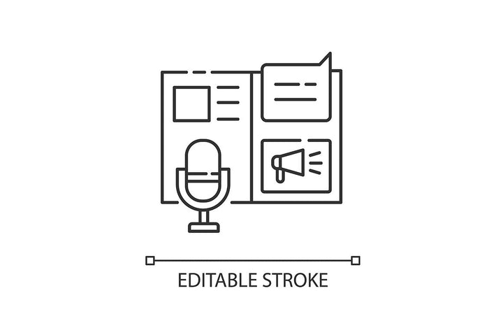 Pr marketing pixel perfect linear icons set