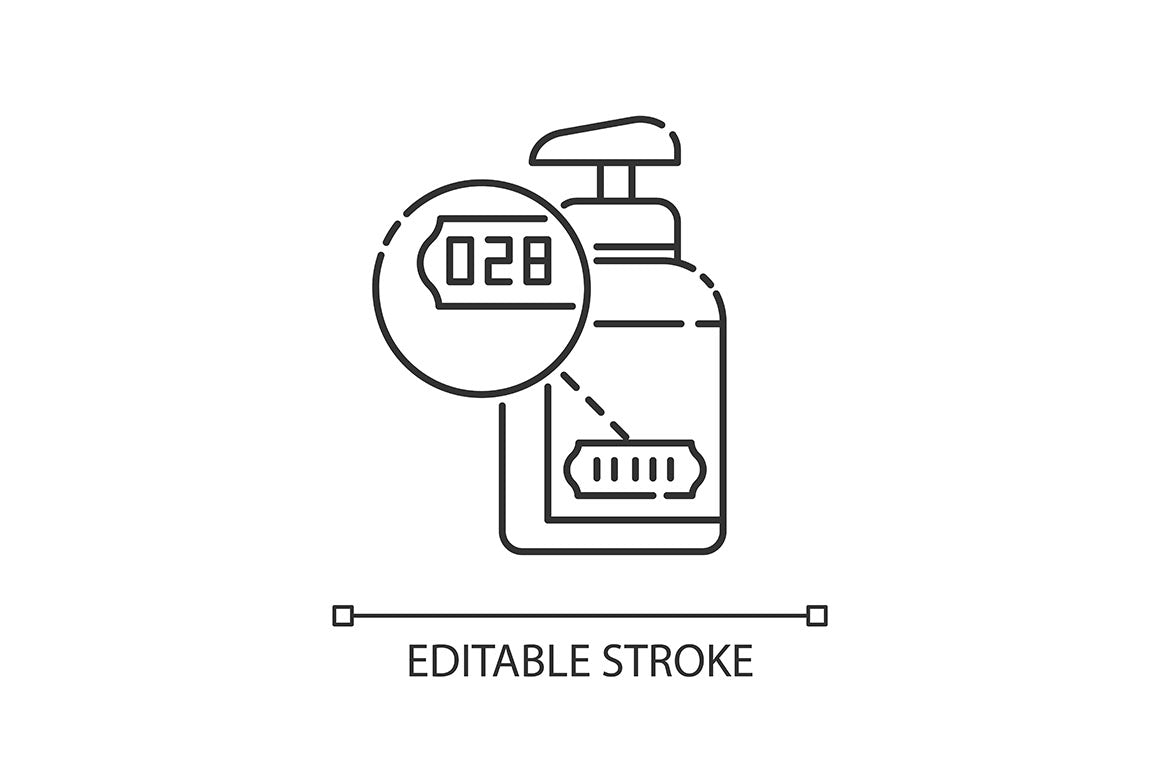 Production process pixel perfect linear icons set