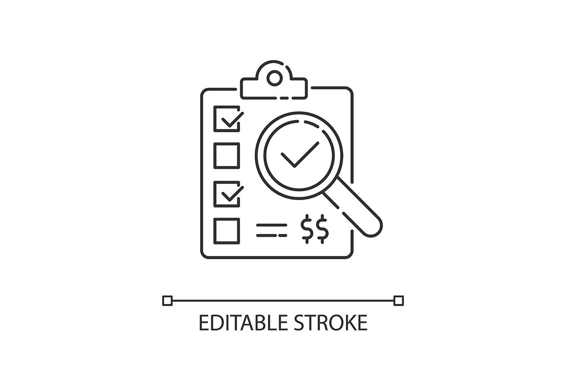 Production process pixel perfect linear icons set